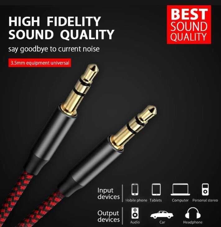 Headphone Car Aux Male To Male Stereo Audio Cable - 3.5Mm