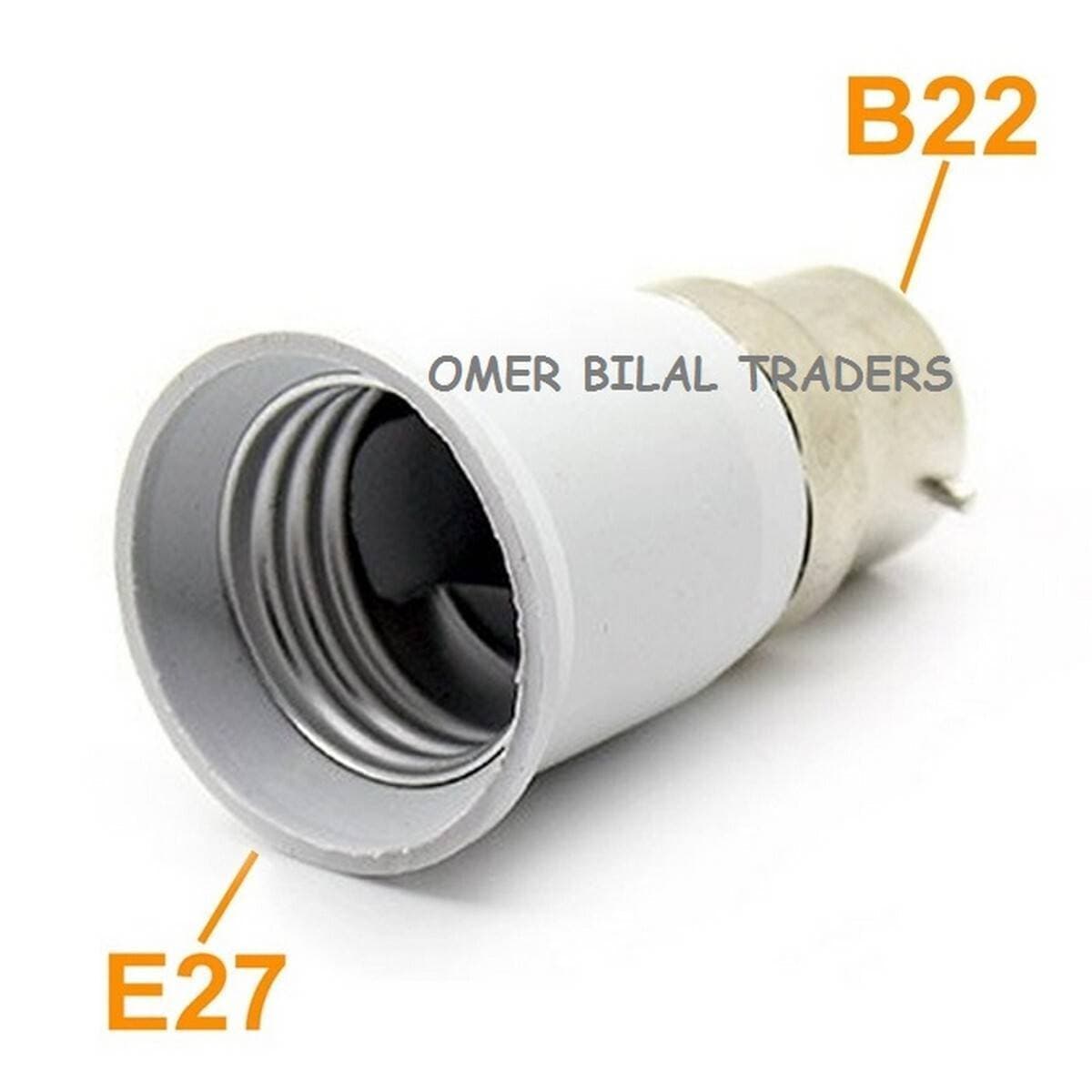 Outside B22 To Inside E27 Lamp Holder Converter Pin to Screw