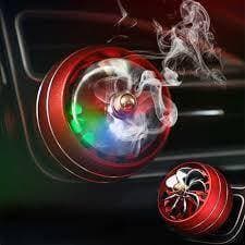Led Light Car Air Conditioner Outlet Vent Fragrance Fan Style Spray Interior Decoration - 1Pcs