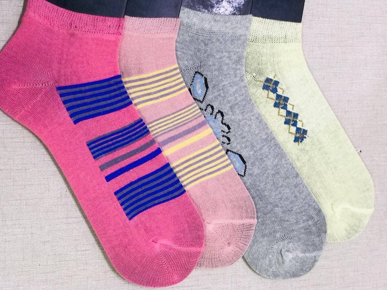 Pack of 4 economy pack low cut ankle socks short compression socks for men women