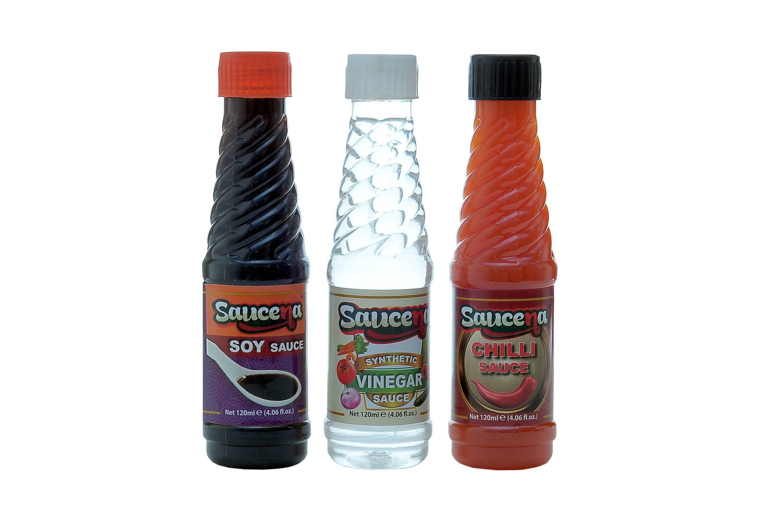 Chinese Sauces Trio Pack Soya Sauce, Chilli Sauce & Synthetic Vinegar - 120ML