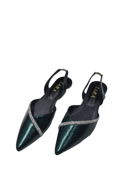 Pointed Comfortable Pumps Rhinestones Stripes