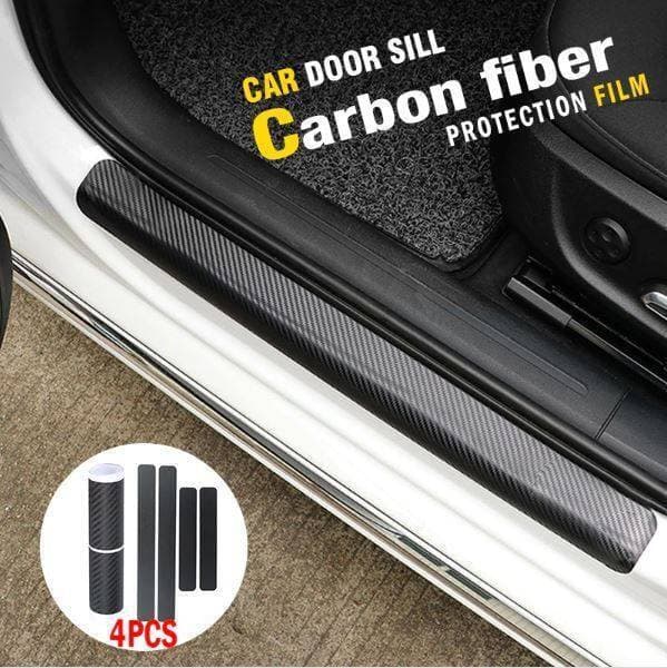 4Pcs Car Door Protecter Black Sticker 3D Paper Viny