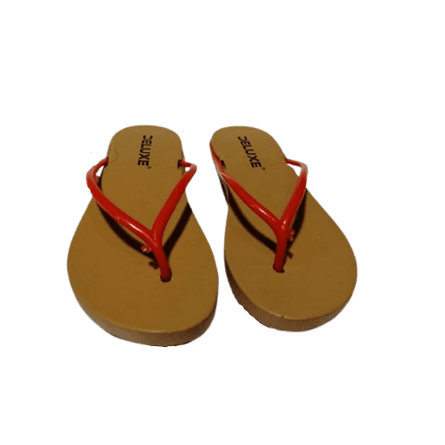 Deluxe Casual Rubber Slipper For Women - Brown