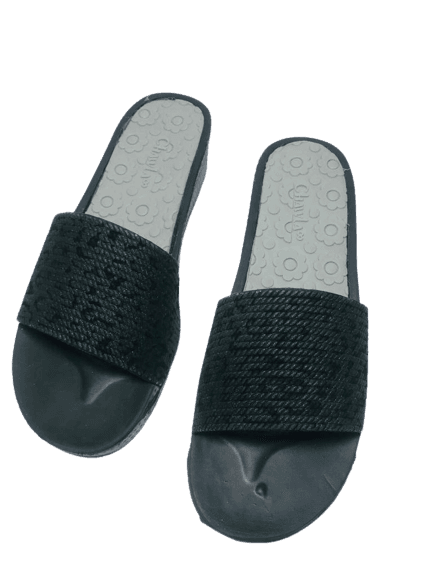 Casual Kola Pori Flip Flop For Women - Black