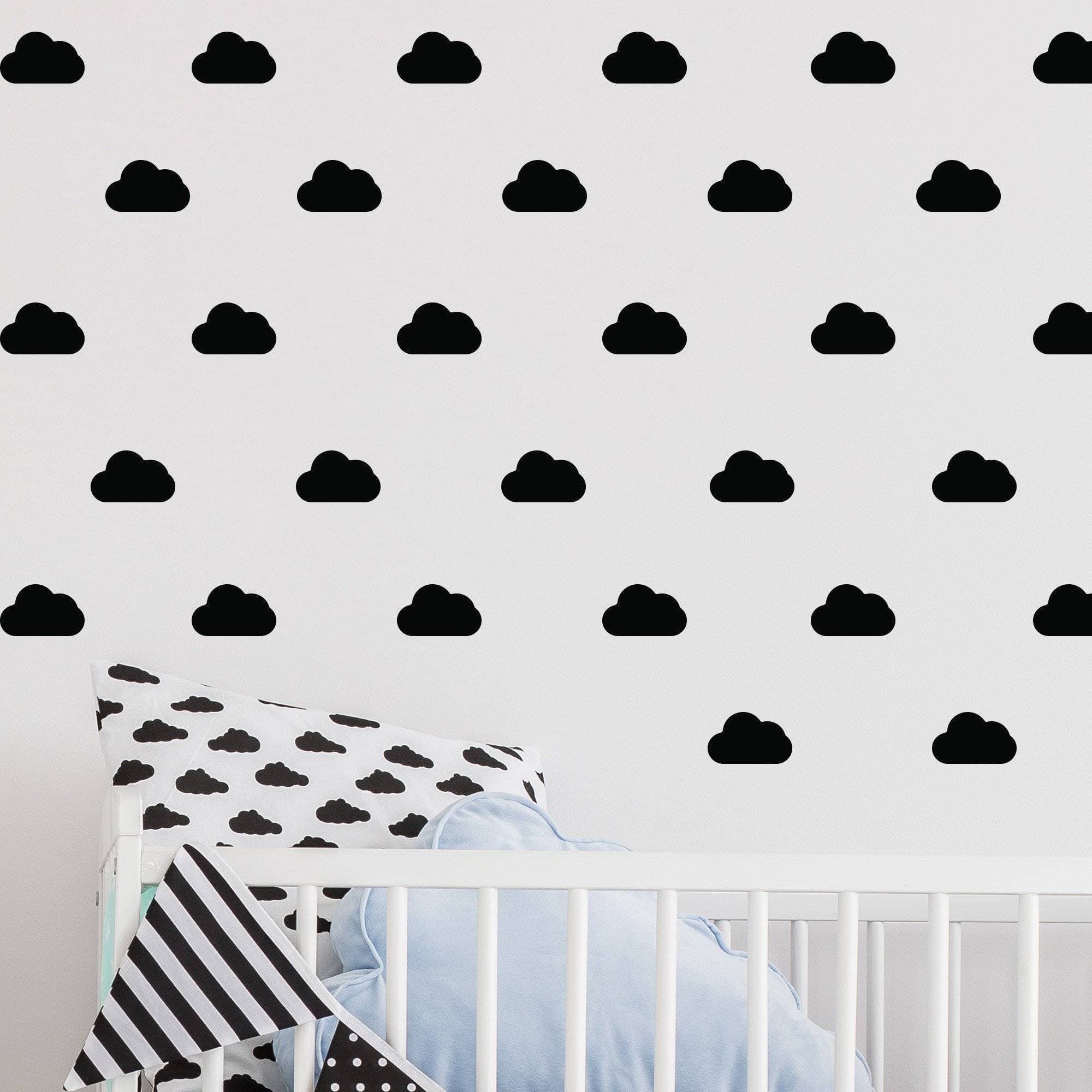 Pack Of 50 Clouds Stickers Pvc Wall Stickers