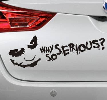 Why So Serious Joker Sticker For Cars Fridge Stylish Stickers