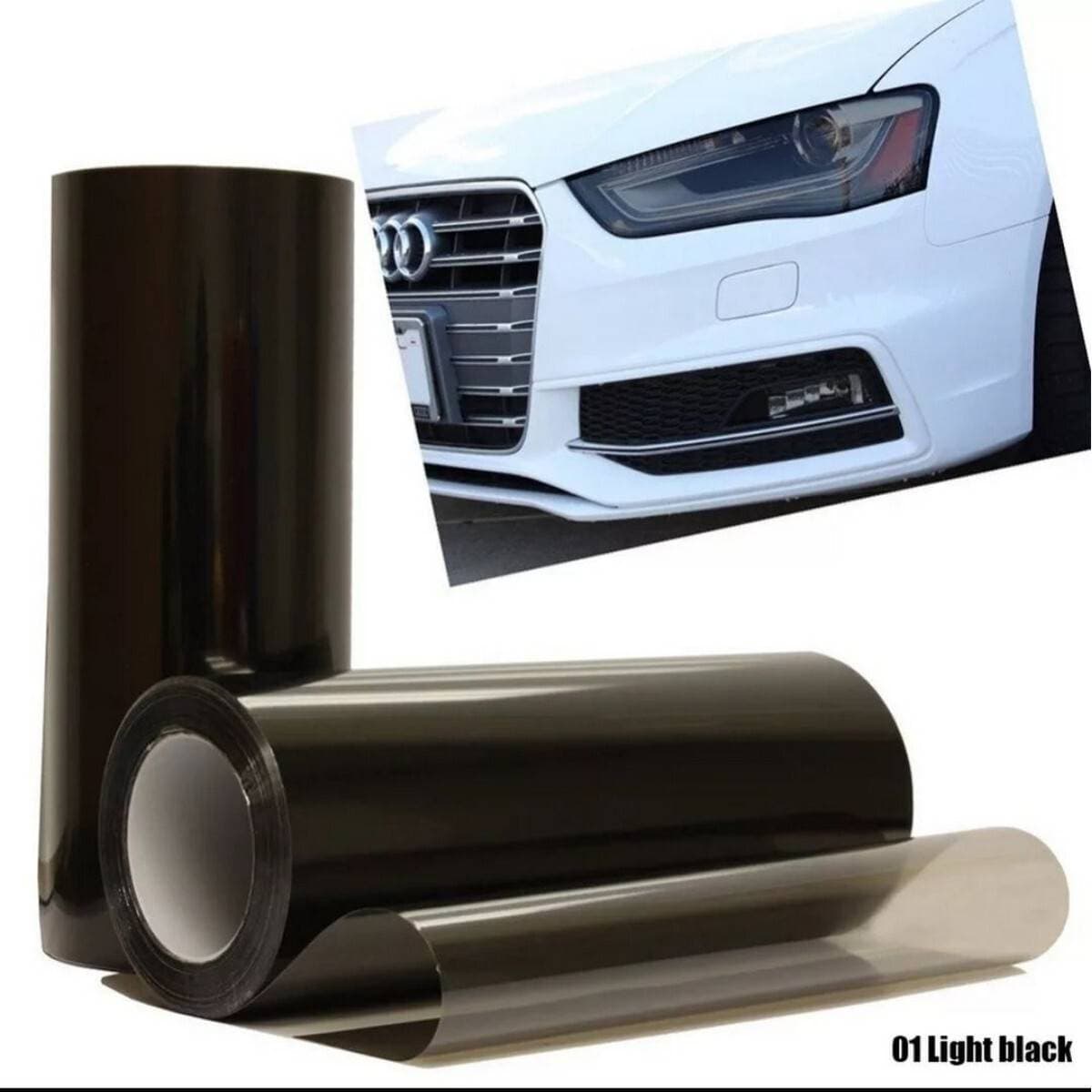 3 Feet Super Glossy Shine Light Black Lamination Tape For Car