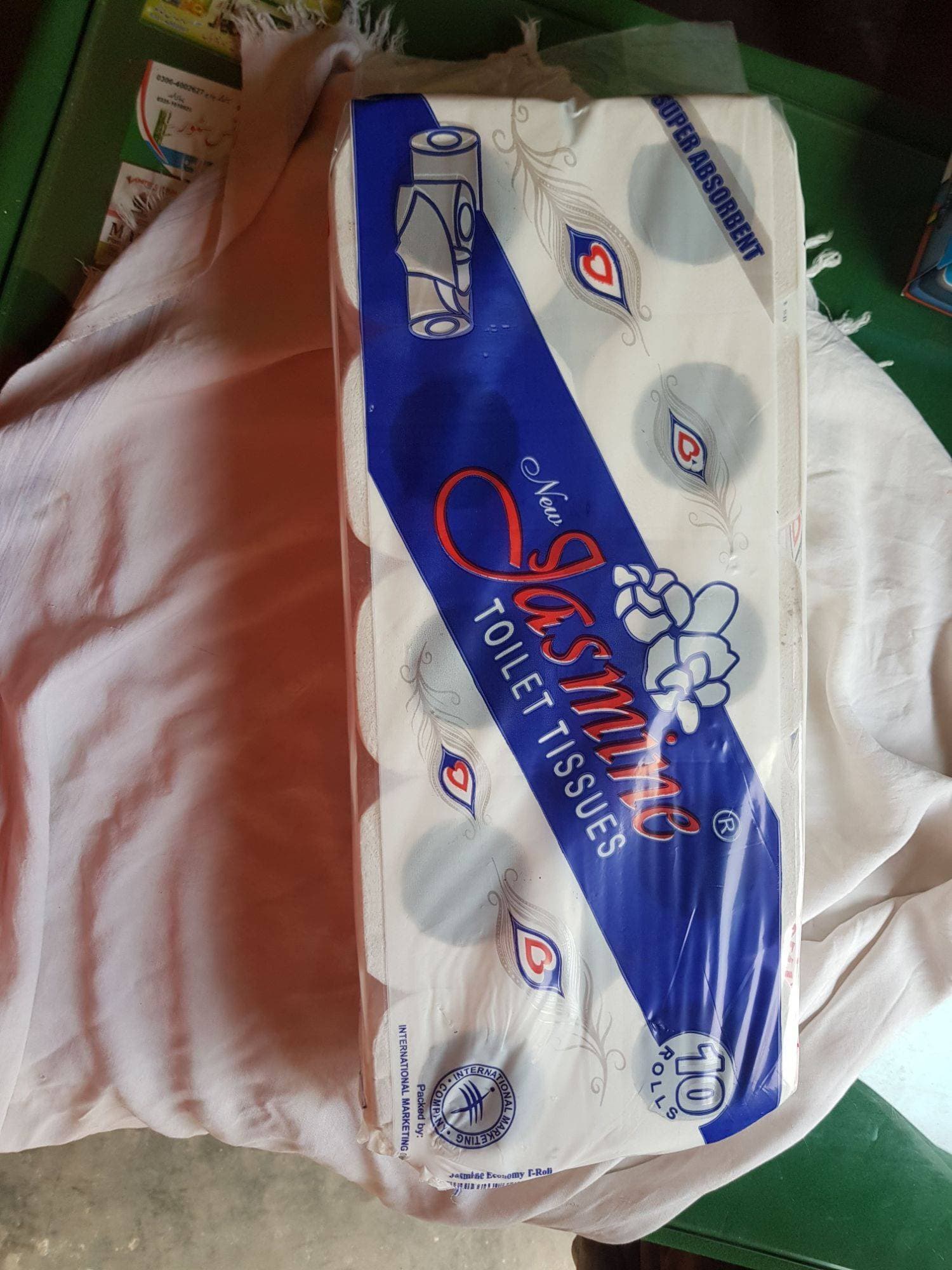 Pack Of 10 - Jasmine Toilet Roll Bathroom Tissue Roll