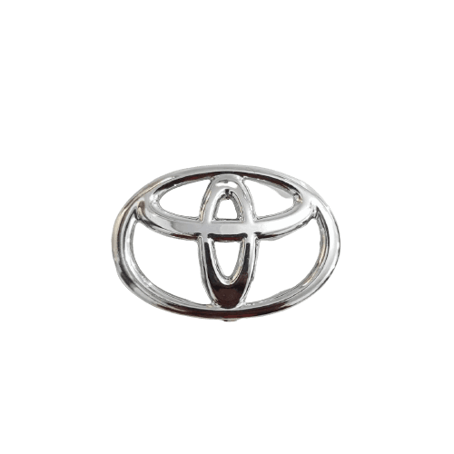 Toyota Steering Silver Logo Genuine Hard Monogram - 1 Piece