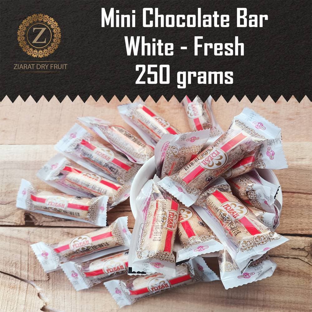 Mini Chocolate Bar White Flavor - Pack of 250 Grams