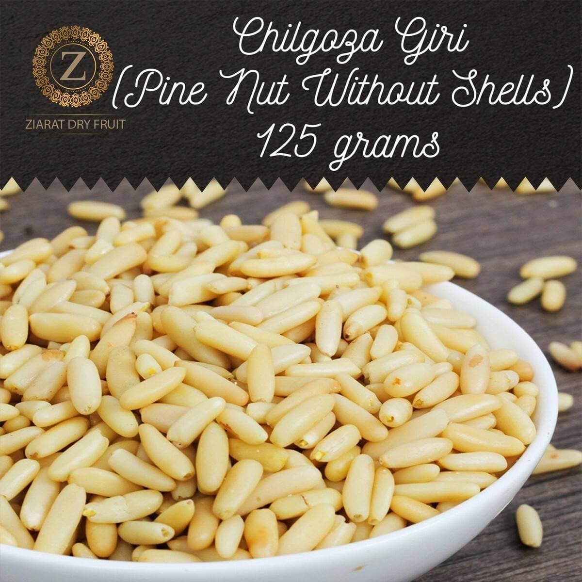 Fresh Pine Nut Giri Without Shell Dry Fruit - Pack of 125 Grams Chilgoza
