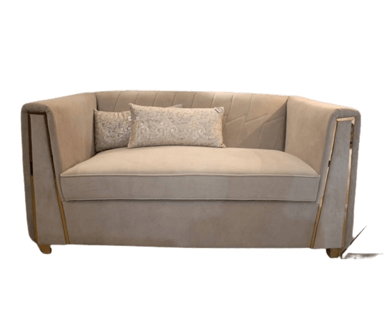 2 Seats Brass Glimpse Sofa - 1 Piece
