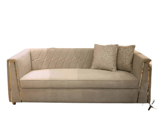 3 Seats Brass Glimpse Sofa - 1 Piece