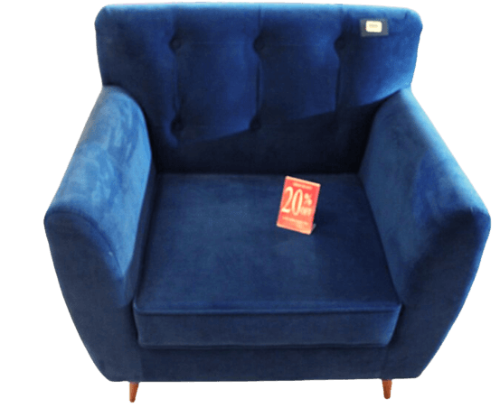 Single Seat Modern Buttoned Sofa - 1 Piece