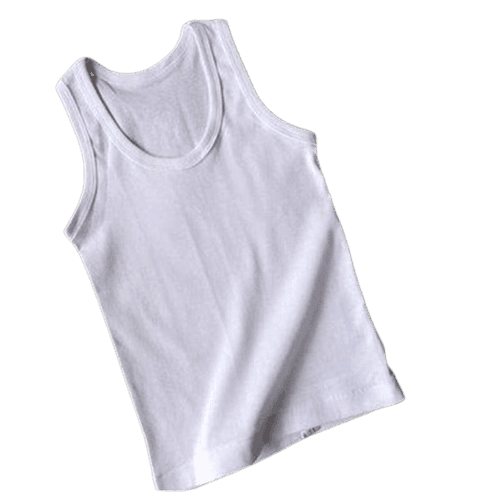 White Cotton Sando Vest For New Born Baby