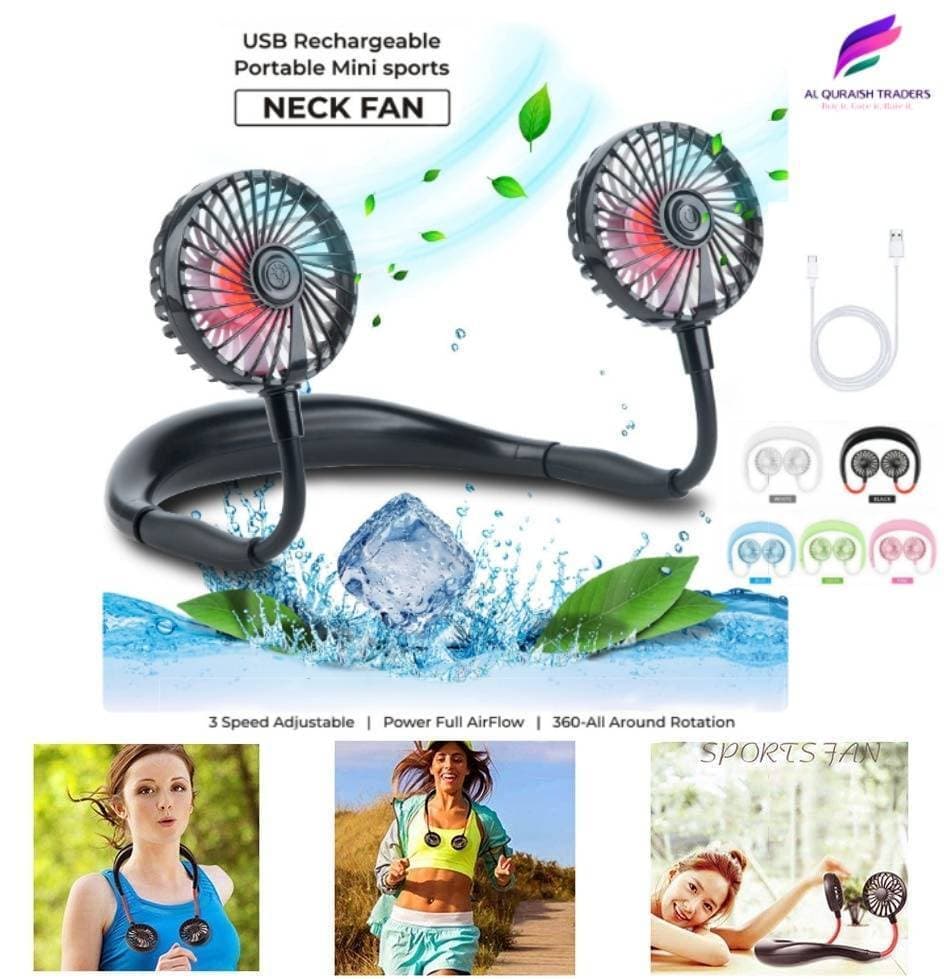 Hanging Neck Fan for Kitchen Rechargeable for Girls