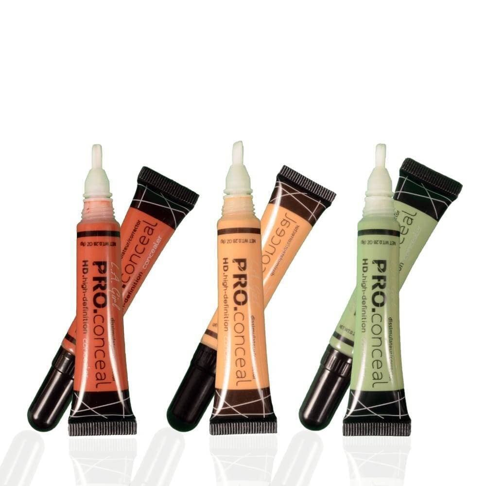 Pro Concealer HD High Definition Orange, Green, Yellow - Pack of 3 Shades