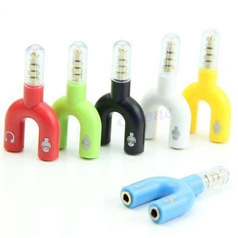 Pack Of 3 U Shape 3.5Mm 1 Male To 2 Female