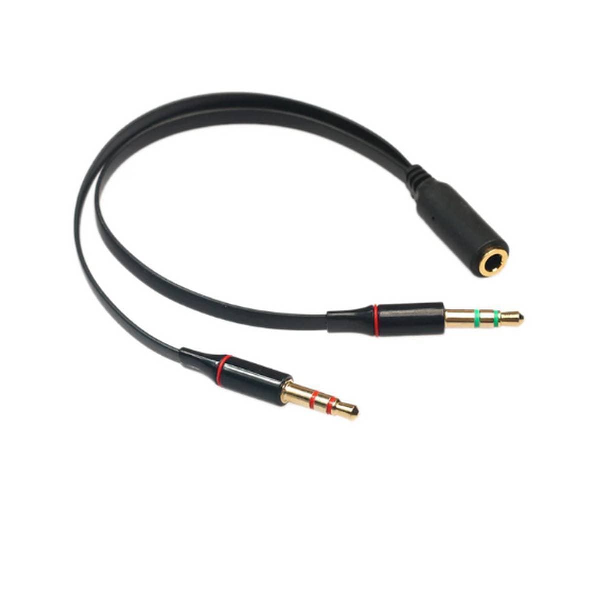 Pack Of 3 Splitter Headphone Mic Audio Adapter - 3.5Mm