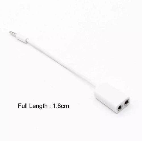 Pack Of 2 Wired Erarphone Splitter 3.5Mm Audio Converter 1 Male To 2 Female