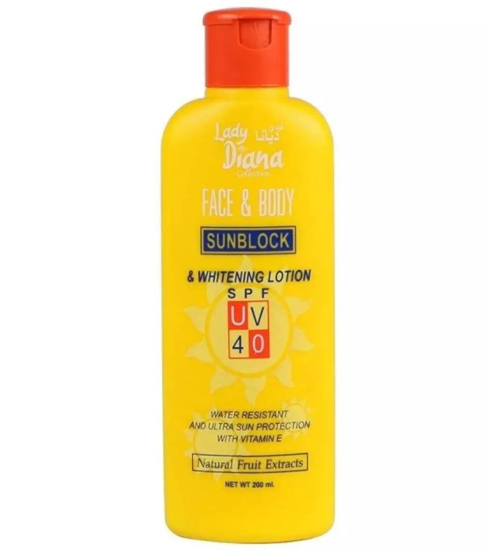 Lady Dianaa Hand And Body Sunblock Vitamin -E Cream Spf 40 200Ml