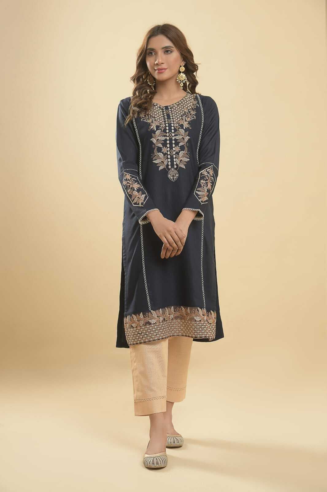 Needleast Blended Linen Single Stitched Shirt Blue Color - 1 Piece