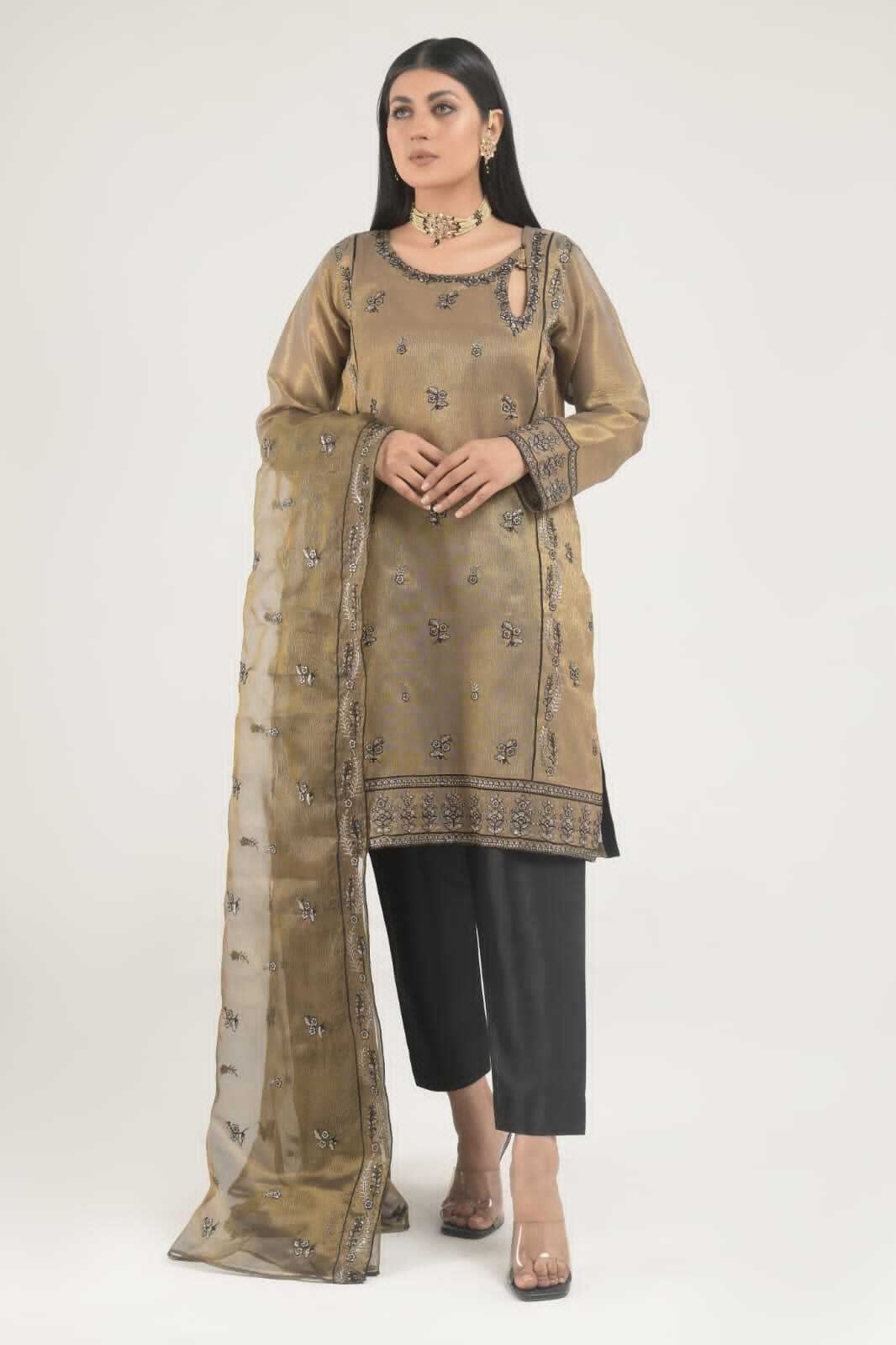 Needleast Masoori Shirt, Trouser & Dupatta Stitched Suit For Women - Pack of 3 PCS