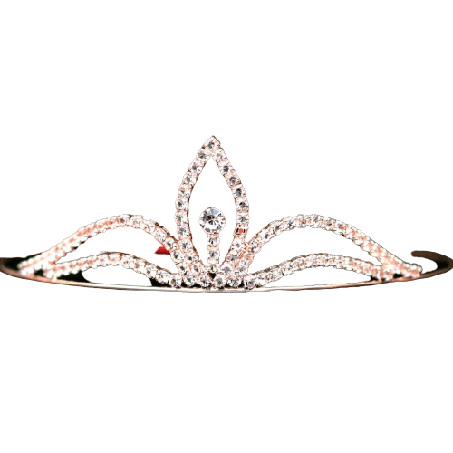 Luxury Crystal Bridal Crown Golden Crown Golden - 1 Piece