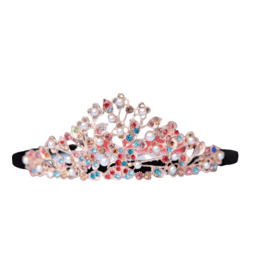 Luxury Crystal Bridal Crown Crown Black Band Exotic Headband For Girls And Babies Multicolor 1 Piece