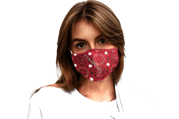 Sindhi Ujrak Face Mask for Girls - Breathable 100% Polyeste