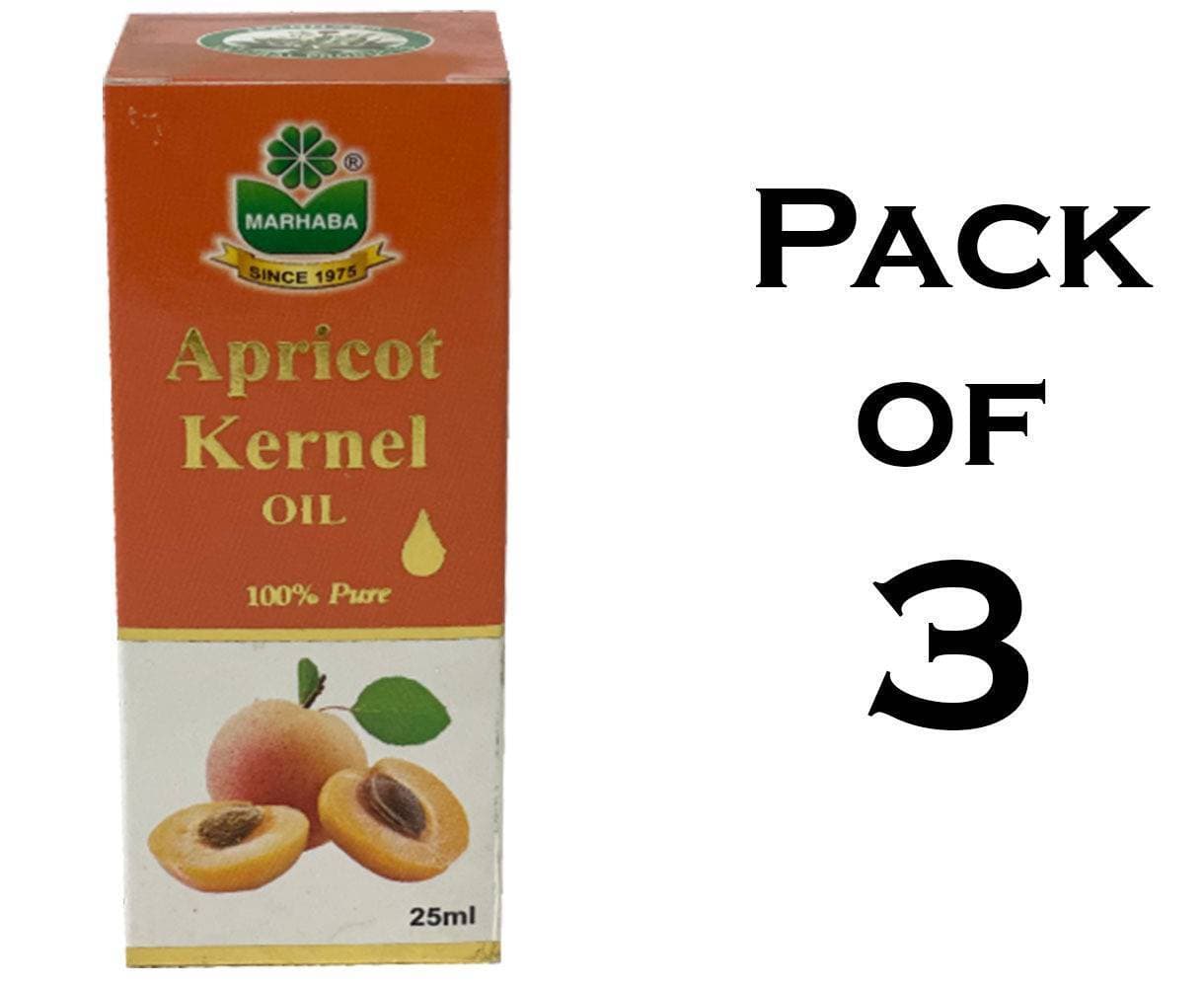 Apricot Kernel Oil By Marhaba 25ML - Khubani Ka Tail - Pack Of 3