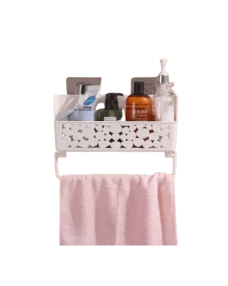 Bathroom Shelf Suction Cup Wall Mount Bathroom Storage Rack