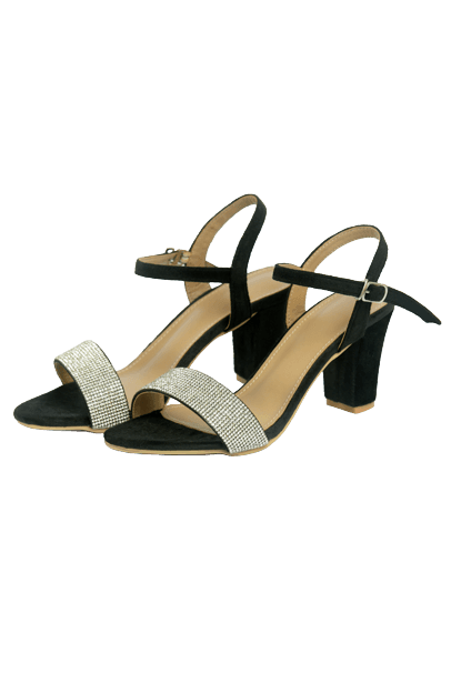 Comfortable Trendy Sandal With Heel For Women - Black - 1 Pair