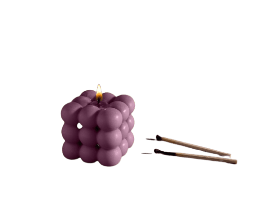 Pastel Purple Bubble Candles Set,  Bubble Candles