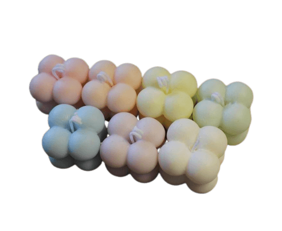 7 PCs, Ranibow Bloom Bubble Candles Set,  Bubble Candles