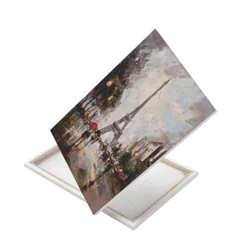 Eiffel Tower Canvas Painting Colorful for Home Decor 8x12 inch