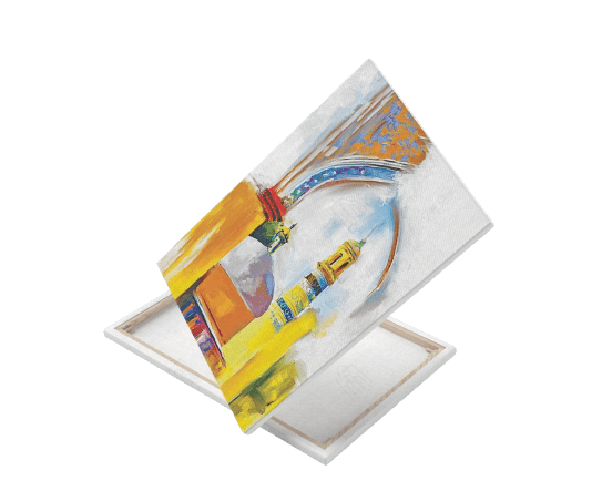 Digital Canvas Painting with Frame Wall Art Colorful for Home Decor 8x12 inch
