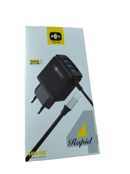 Hh-68 3 Ports Fast Charger For All Smart Phones