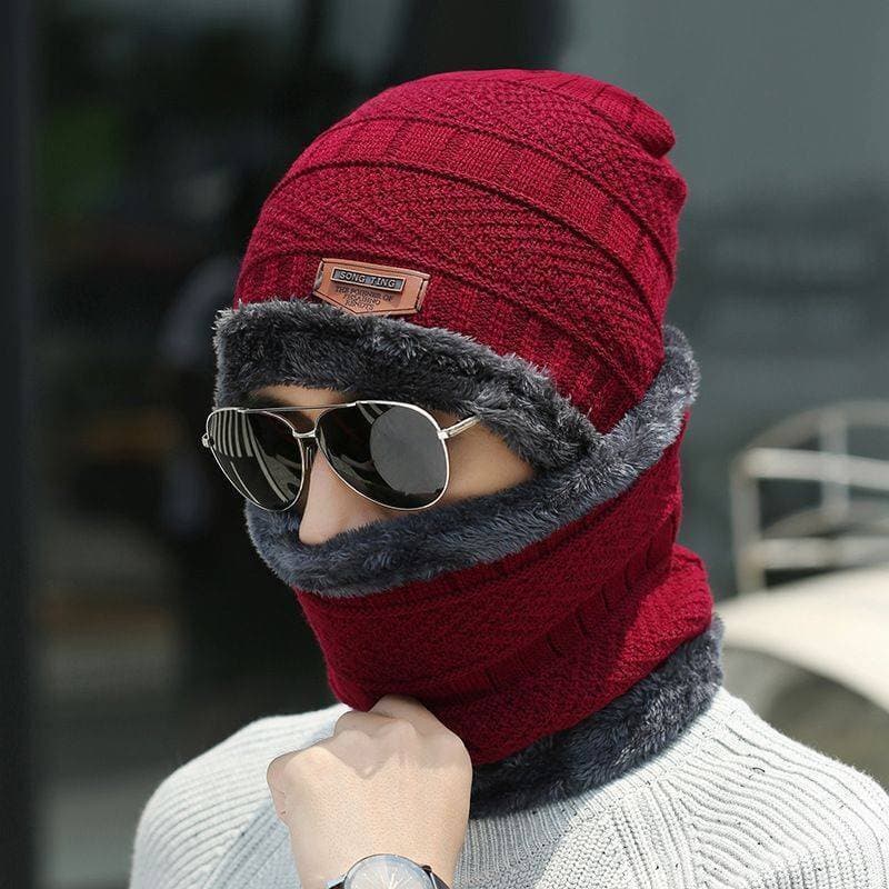 Song Ting Winter Beanie Warm Hat Scarf Set For Unisex - 2 Pieces