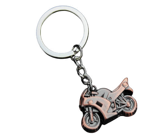 Stainless Steel Motor Bike Key Chain For Boys