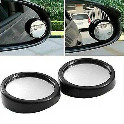 2 X Hd Glass Convex Blind Spot Mirror Round For Cars