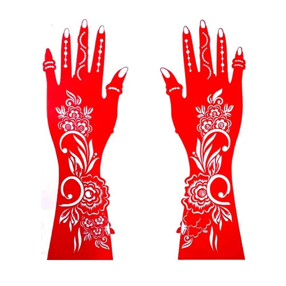 Makeup Beauty Salon Mehndi Paper Design - Red