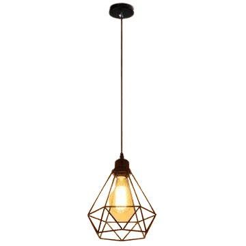 Geometric Diamond Metal Hanging Lamp - 1 Piece