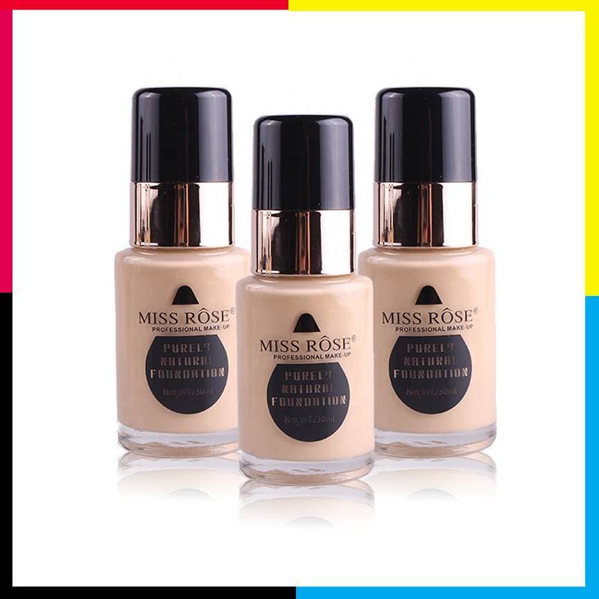 Miss Rose Waterproof Moisturizing Oil Free Deep Whitener Liquid Foundation 30m