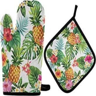 Oven Mitt And Heat Resistant's Pot Holder Glove - Mix Design