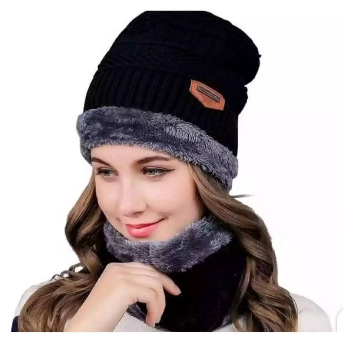 Unisex Hot Knitted Cap Neck Warmer Winter Hat