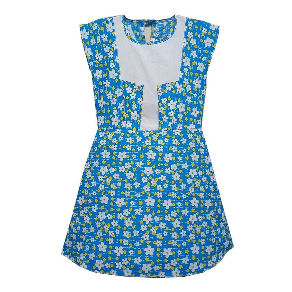 Top Stone Wash Cotton Casual Wear Baby Frock - st-04