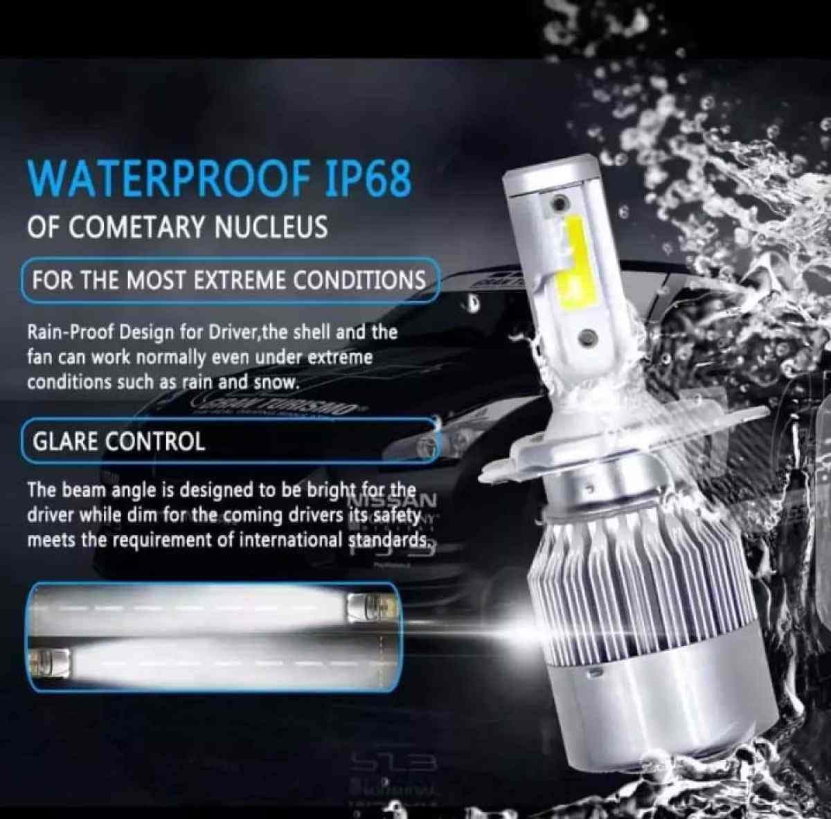 C6 Led Headlights Bulbs For Bikes - H4 - 1 Piece