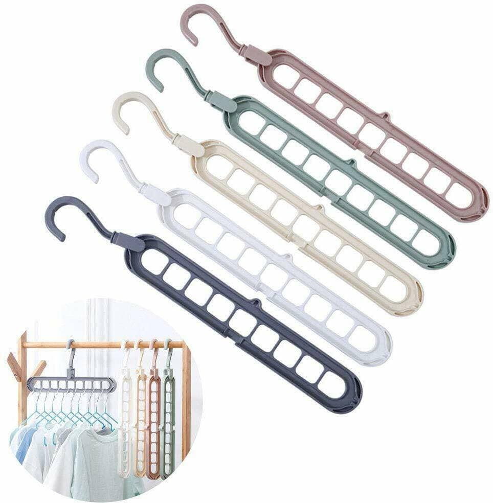 2Pcs Magic Clothes Hanger Organizer Rotate Anti